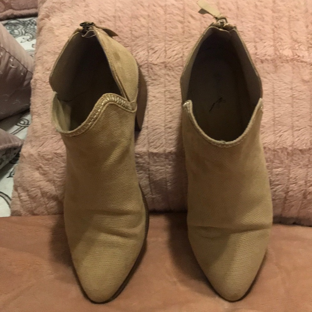 Tan Booties worn once